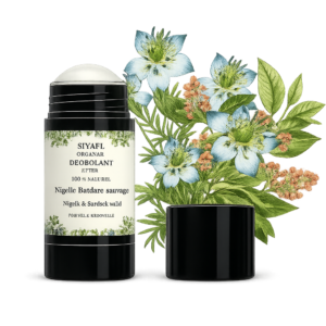 Siyah Organics deodorant with botanical accents